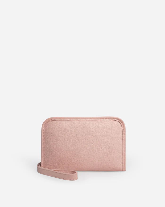 Multi-Functional RFID Blocking Zipper Clutch With Detachable Convertible Strap