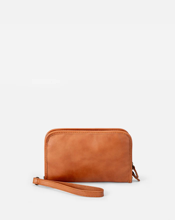 Multi-Functional RFID Blocking Zipper Clutch With Detachable Convertible Strap