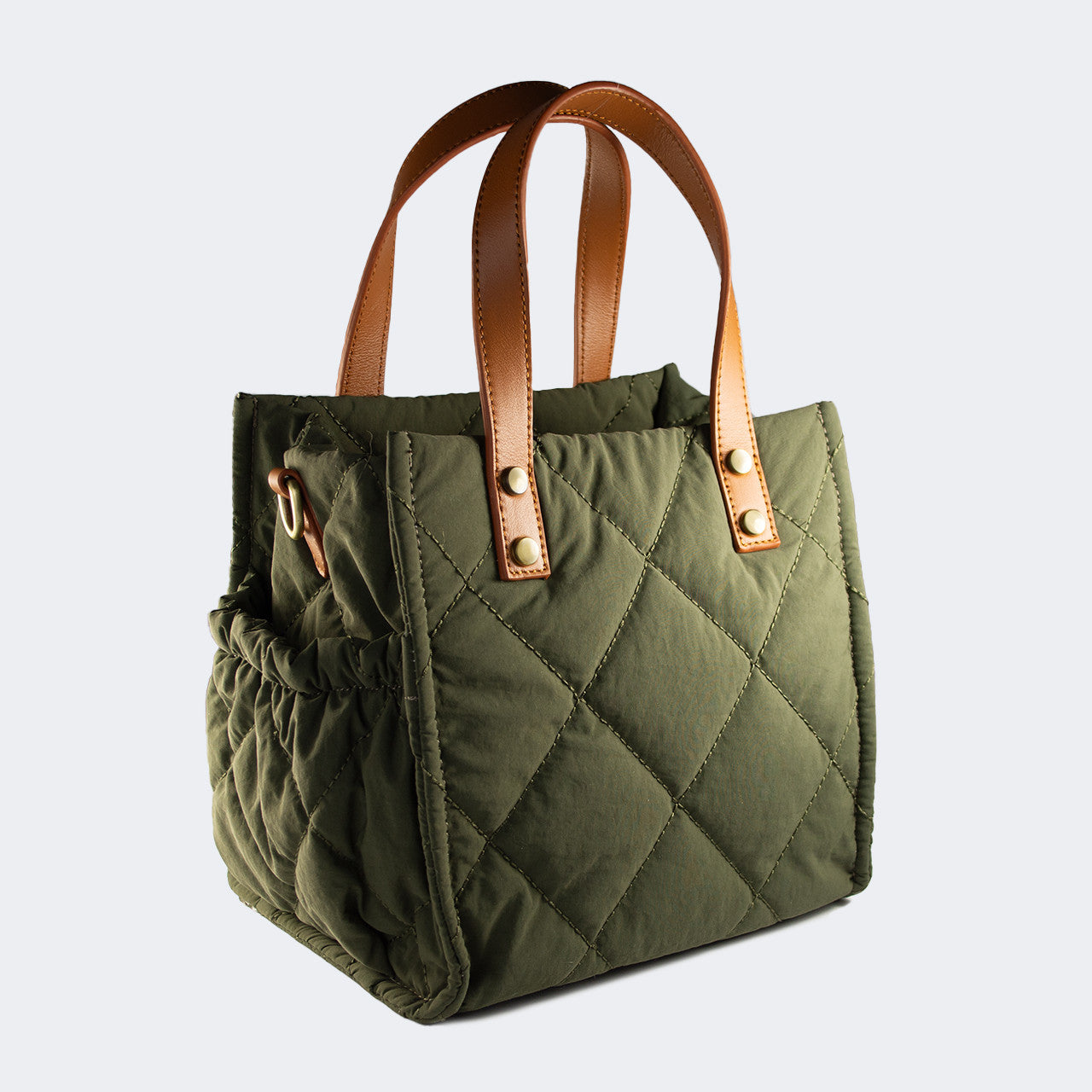 Quilted Puffy Insulated Lunch Bag With Convertible Carrying Options
