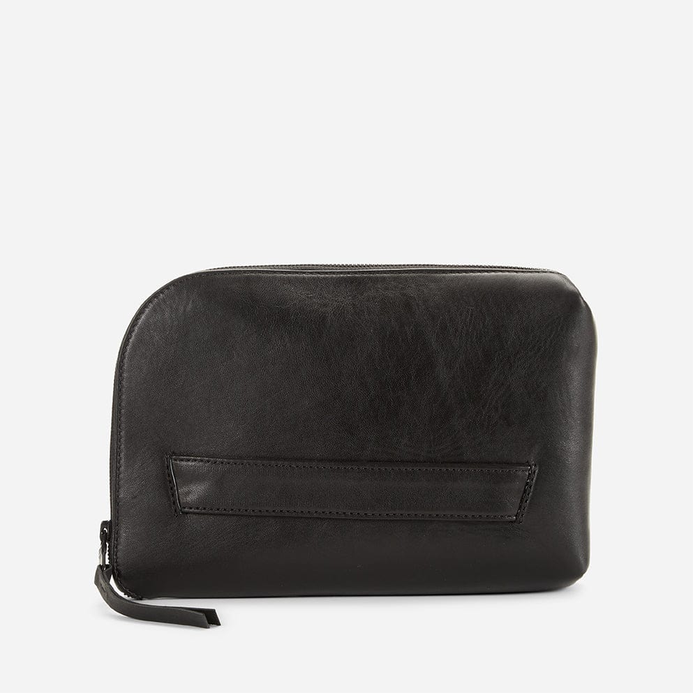 Slim Multi-Compartment Zipper Clutch With Dual Inner Storage Pockets