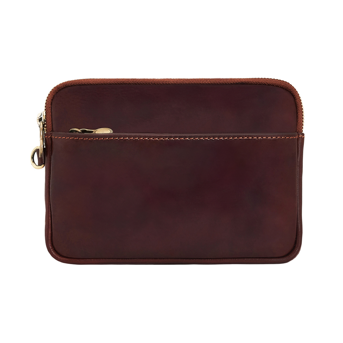 Multi-Zipper Rigid Zipper Clutch With Detachable Wrist Strap