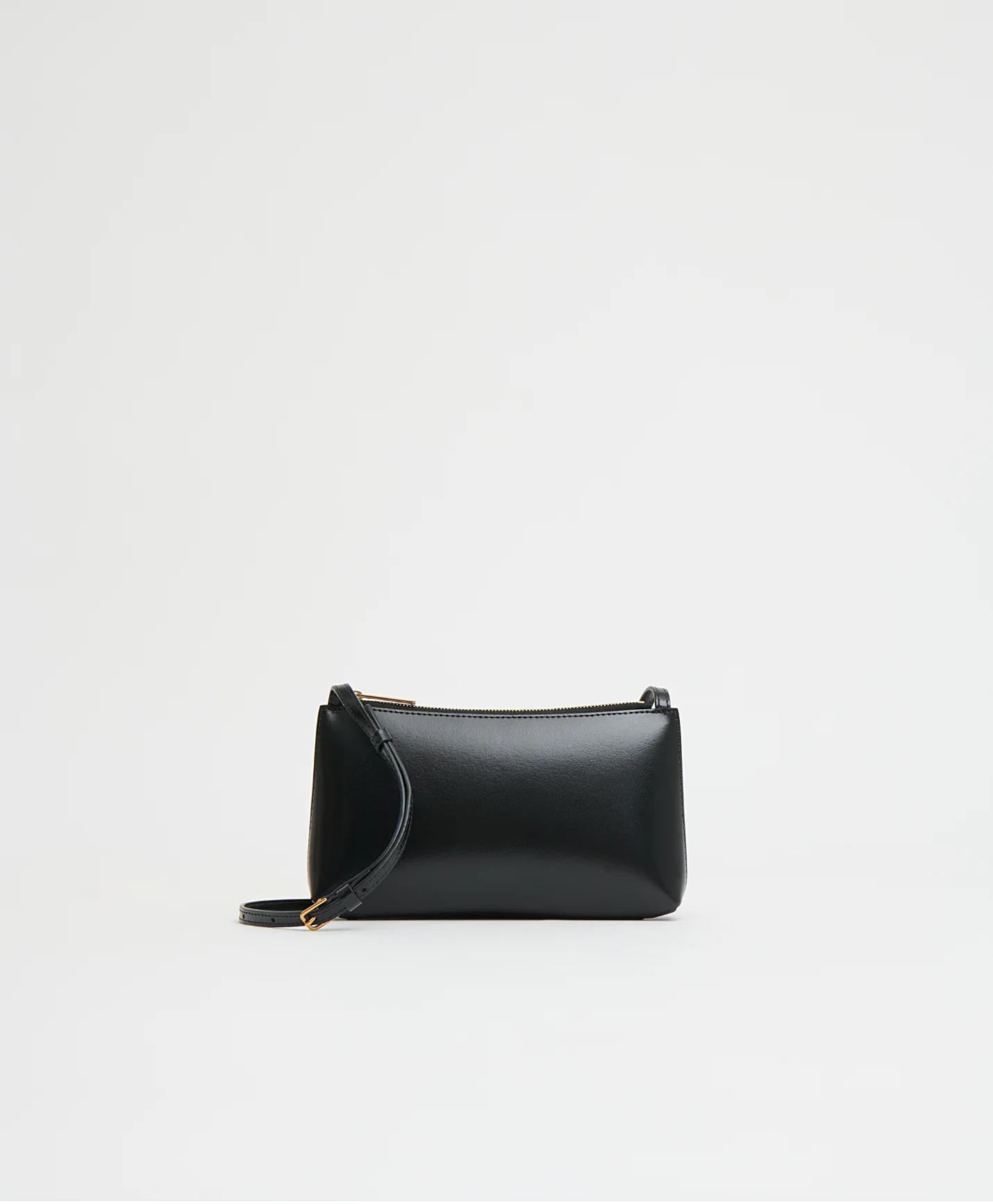 Slim Compact Zipper Crossbody Pouch Bag With Thin Adjustable Strap