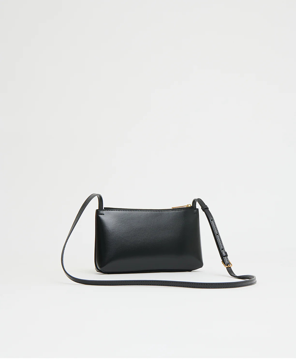 Slim Compact Zipper Crossbody Pouch Bag With Thin Adjustable Strap