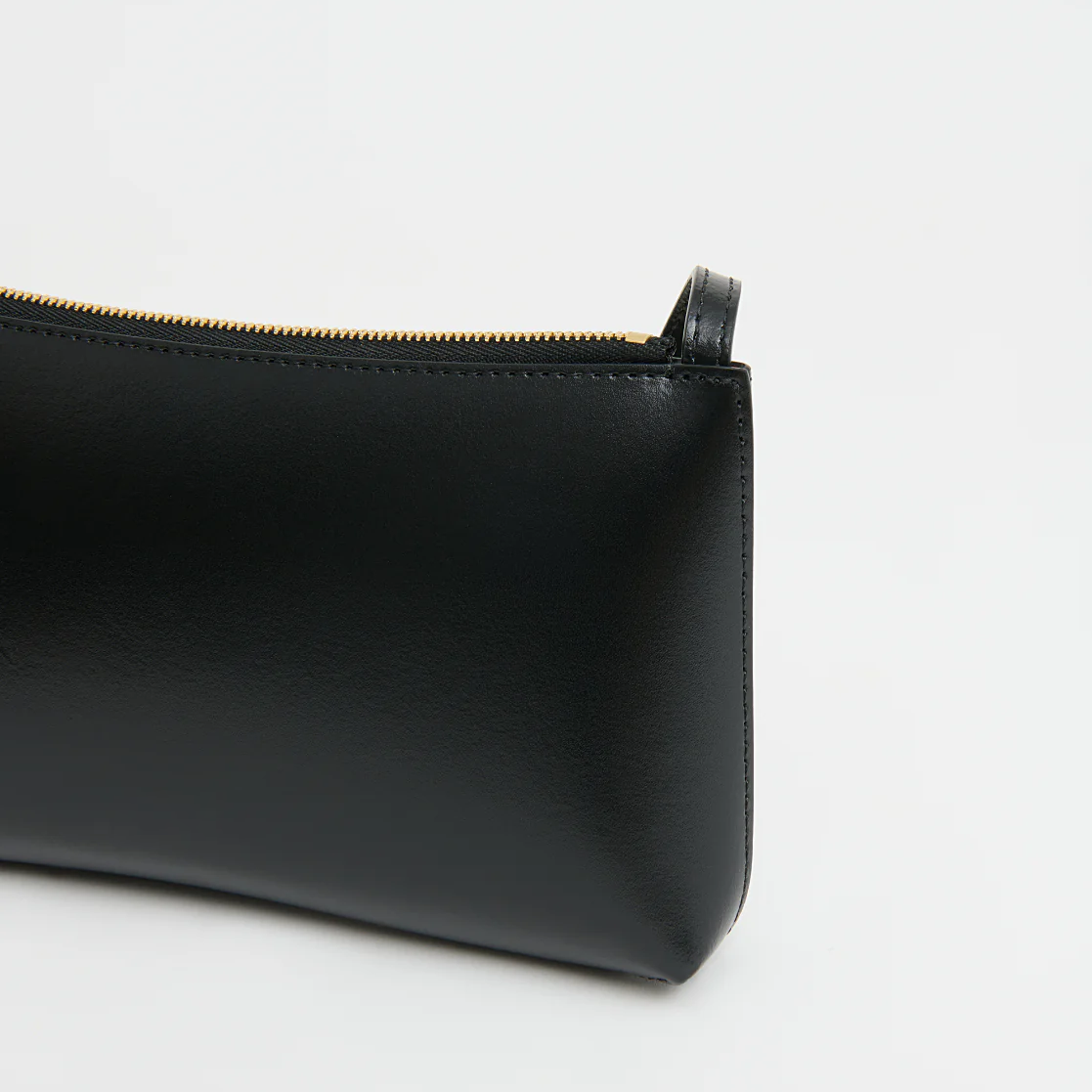 Slim Compact Zipper Crossbody Pouch Bag With Thin Adjustable Strap